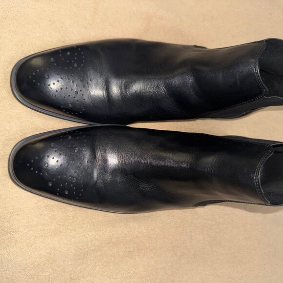 COPY - DONALD PLINER BLACK CHELSEA BOOTS SIZE 11 1/2 M - Picture 6 of 7